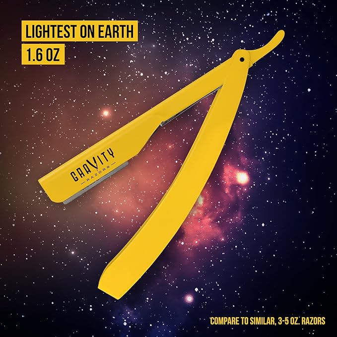 Professional Straight Razor - Ultra Exposed Straight Razor Kit with 10 Gravity Premium Blades, 2mm Exposed ("The OG")