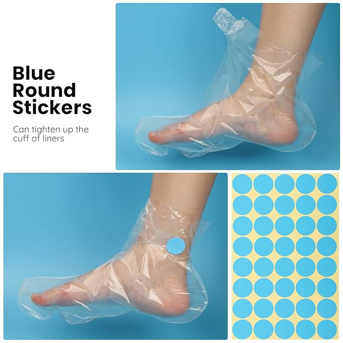 Segbeauty Paraffin Wax Liners for Foot, 200pcs Larger & Thicker Paraffin Foot Bags, Plastic Paraffin Bath Socks Hot Wax thera-py Bath Booties Covers for SPA Wax treat-ment Paraffin Wax Machine