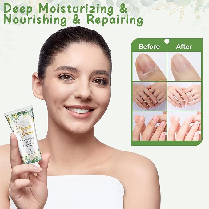 50 Sets Baby Shower Hand Cream Bulk Gifts, Bridal Shower Favors and Baby Shower Favors for Guests with Thank You Card and Organza Gift Bags, Thank You Gifts for Women Coworkers (Oh Baby)