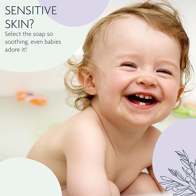 Body Wash Castile Soap Bar for Sensitive Skin – Long Lasting Natural Bar Soap for Men and Women with Olive Oil and Cocoa Butter - Vegan Peppermint by Carolina Castile, 5 oz Each