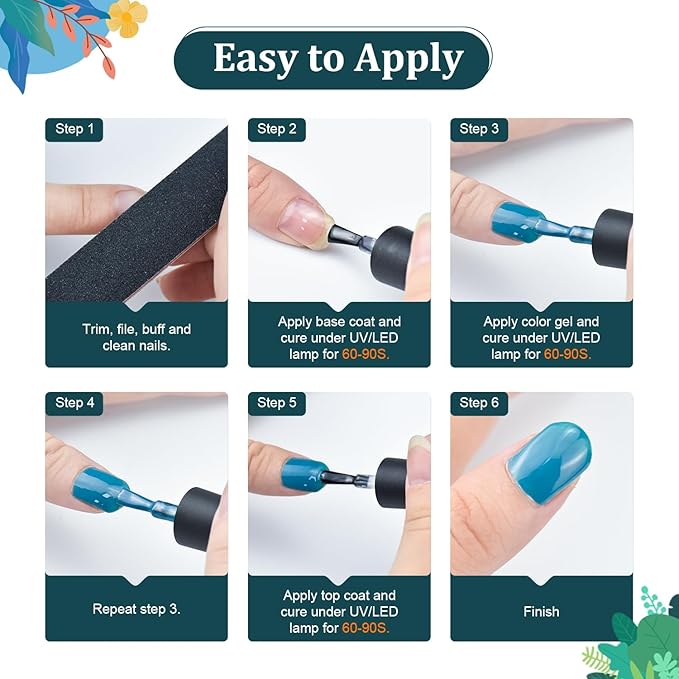 JODSONE 32 Colors Nail Polish Set With UV Light Manicure Nail Tools Nail Art Manicure Salon DIY at Home