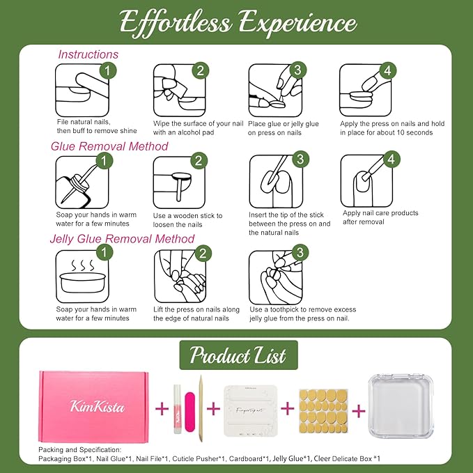 Handmade Acrylic Press On Nails Almond, 3D Press On Nails Medium, 3D Green Nails French Tip Flower Bubble Preal For Women Gift, Reusable Stick On Fake Nails Kit With Nail Glue (Floral Oasis-L)