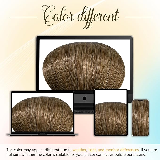 Clip in Hair Extensions Real Human Hair Light Brown 22 inch 75g Soft Straight 100% Smooth Human Hair #6 Remy Hair Extensions Clip ins for Women