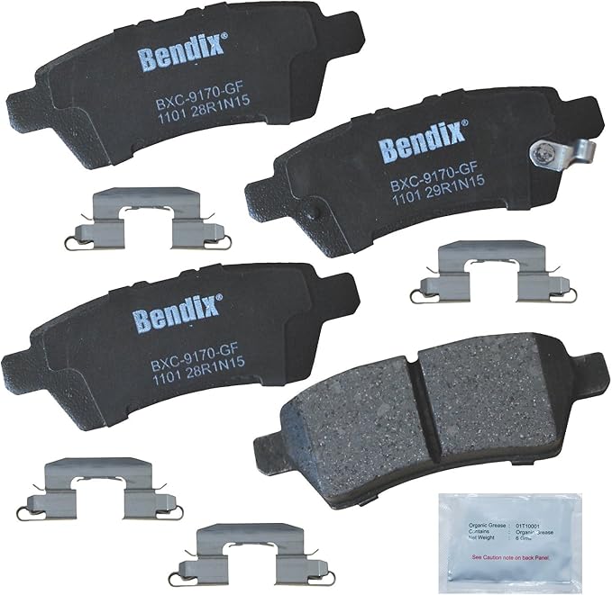 Bendix Priority1 CFC1101 Ceramic Rear Brake Pads for Nissan Pathfinder 2012-2005