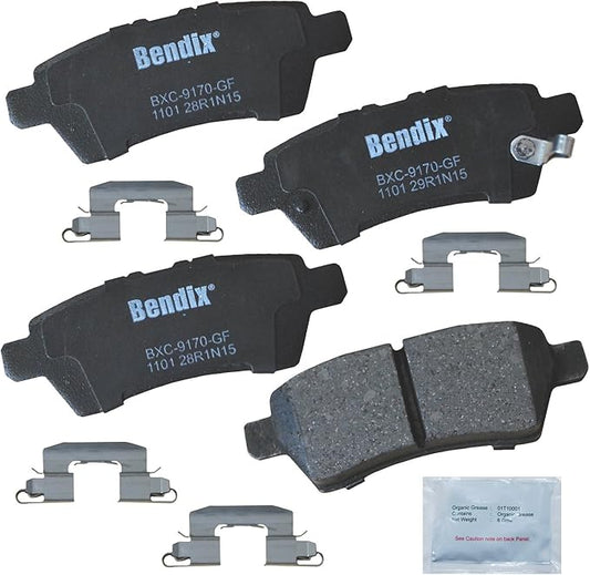 Bendix Priority1 CFC1101 Ceramic Rear Brake Pads for Nissan Pathfinder 2012-2005