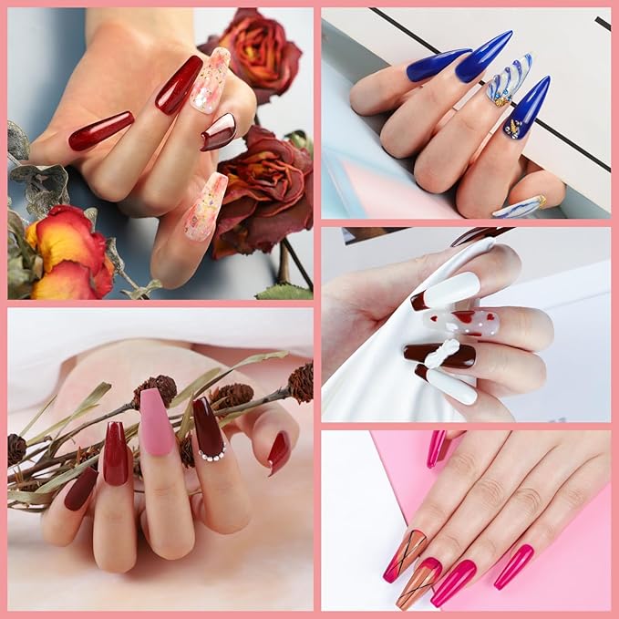 39PCS Gel Nail Polish Kit with U V Light 20 Colors Gel Nail Kit Glitter Nude Pink Red Blue 36W Nail Lamp Base Top Coat Nail Art Rhinestones Manicure Tools Starter Kit