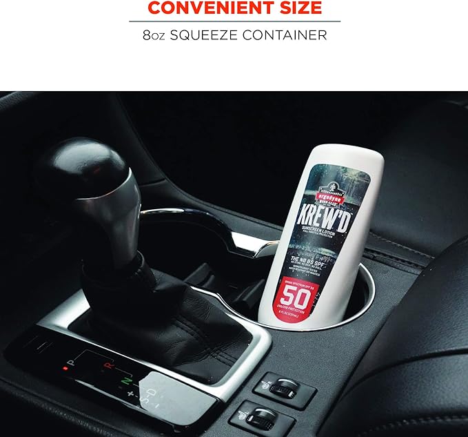 Ergodyne KREW'D 6351 Sunscreen Lotion, Broad Spectrum, SPF 50, 8 oz