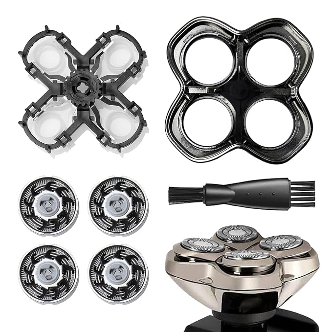 Pro 4 Shaver Replacement Heads for Gold PRO, Silver PRO, Platinum PRO, Butterfly Kiss PRO… Series Head Shavers, Floating 4 Heads for a Fast, Close and Smooth Shave.