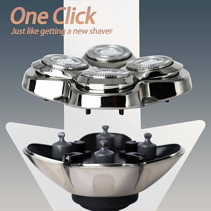 Pro 4 Shaver Replacement Heads for Gold PRO, Silver PRO, Platinum PRO, Butterfly Kiss PRO… Series Head Shavers, Floating 4 Heads for a Fast, Close and Smooth Shave.