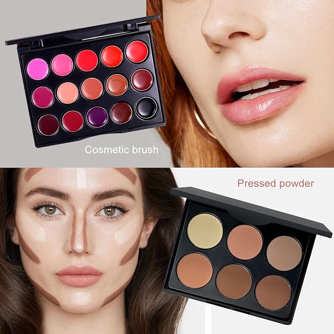 All in One Makeup Kit,Makeup Kit for Women, Teens and Girls, All-in-One Set with Eyeshadow Palettes, Lipsticks, Brushes, Storage Bag,Makeup gift set girls makeup sets ages 8-12 (Blue)