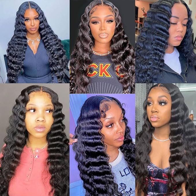 Loose Deep Wave 4 Bundles Human Hair 20 22 24 26 Inch 100% Unprocessed Raw Brazilian Wavy Hair Weave Virgin Bundles Natural Black Color for Women