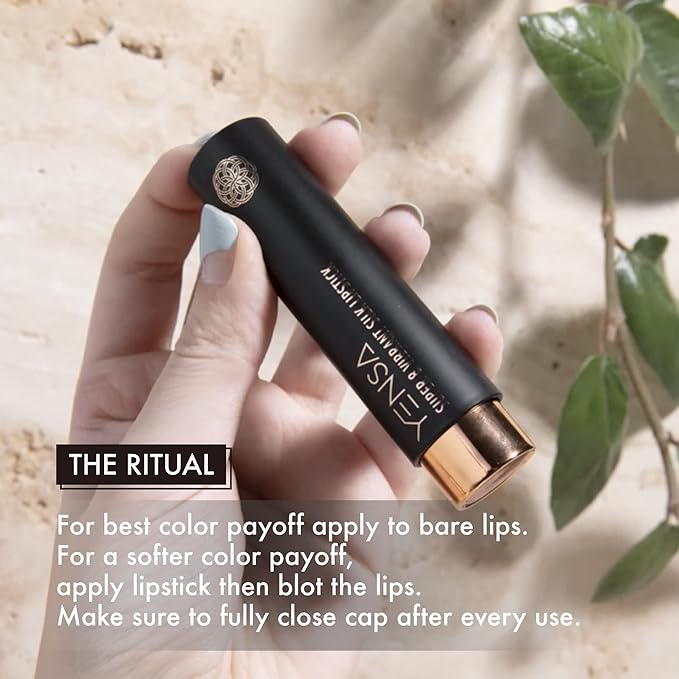 YENSA Vibrant Silk Hydrating Lip Stick - Long Lasting Lipstick with Hyaluronic Acid, Vitamin E & Super Oils - High Pigment Color & Semi Glossy Finish - Moisturizing Formula - Noble (0.12 oz)