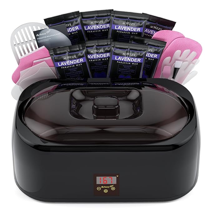 4000ml Paraffin Wax Machine for Hand and Feet - Professional Wax Warmer with 200W Thermal Core, LED Real-time Temp Control & 167°F Rapid Melting, Intense Hydration with Hand Wax Paraffin Bath