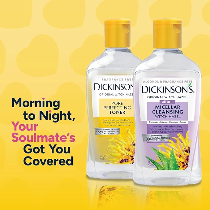 Dickinson's Original Witch Hazel Pore Perfecting Toner, 100% Natural, 16 Ounce Fragrance free