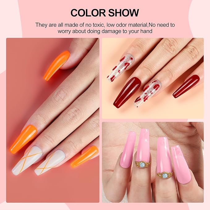 COSCELIA 53pcs Gel Nail Polish Kit with U V light and Drill Starter Kit 35 Colors Gel Nail Polish with 5pcs Top Base Coat Nail Art All Seasons Professional Gel Manicure Kit DIY at Home Gifts for Women