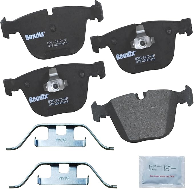 Bendix Priority1 CFC919 Rear Brake Pads for Azure,BMW 1 Series M,535i,535i GT,GT xDrive,545i,550i,550i 645Ci,650Ci,650i,740i,740Ld 745i,745Li,750i,750Li,760i,760Li,ActiveHybrid 7,Alpina B7,M3,M5,M6,X5