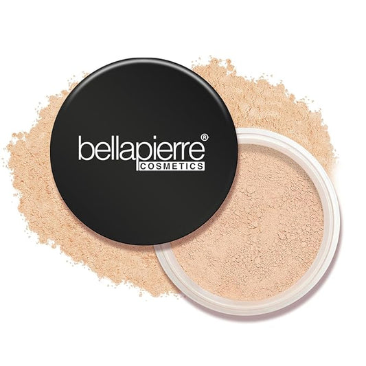 bellapierre Mineral Foundation SPF 15 - Loose Powder Foundation | Vegan & Cruelty Free Natural Makeup | Full Coverage Matte Finish | Hypoallergenic | Oil & Talc Free - 0.32 Oz - Porcelain