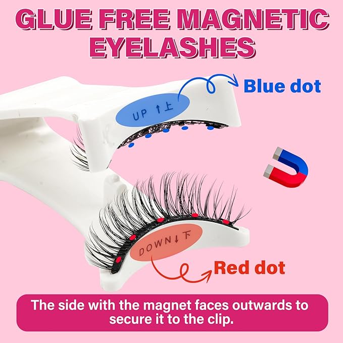 Magnetic Eyelashes With Applicator Long Lasting And Reusable Magnetic Lashes Kit 5Pcs Magnets Per Piece No Glue Needed False Eyelashes Waterproof,Cruelty Free,Easy To Wear(2Pairs,Vibrant+Blissful)