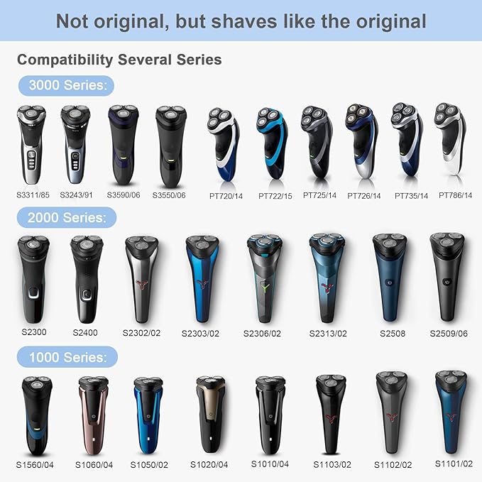 SH30 Replacement Heads for Philips Norelco Shaver Series 3000, 2000, 1000 and S1560, SH30 Blades for Philips Norelco 3900, 3600, 2400, 6 Pieces of Pack