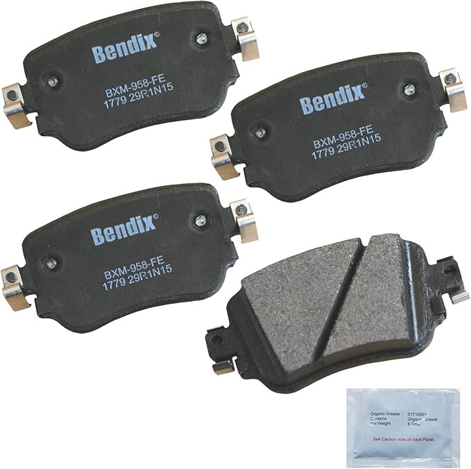 Bendix Priority1 CFM1779 Semi-Metallic Rear Brake Pads for Select Models Audi A1, Q3, Q3 Quattro, Volkswagen Caddy, Golf, Golf Alltrack, SportWagen, GTI, Passat