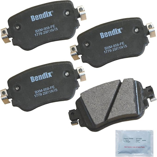 Bendix Priority1 CFM1779 Semi-Metallic Rear Brake Pads for Select Models Audi A1, Q3, Q3 Quattro, Volkswagen Caddy, Golf, Golf Alltrack, SportWagen, GTI, Passat