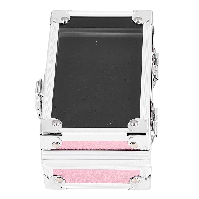 Nail Drill Bit Holder Storage Box, Multi Hole Nail Drill Bits Stand Displayer with Transparent Flip Cover, Nail Bits Organizers Container (Dazzling )