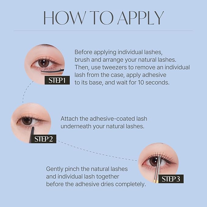 Eyelash x Artist Collaboration NO.U21 Under – 5 Set Pack, Lightweight False Eyelashes for a Natural Underlash Look, Soft Lashes for Lower Lash Styling, Glue Not Included, K-Beauty