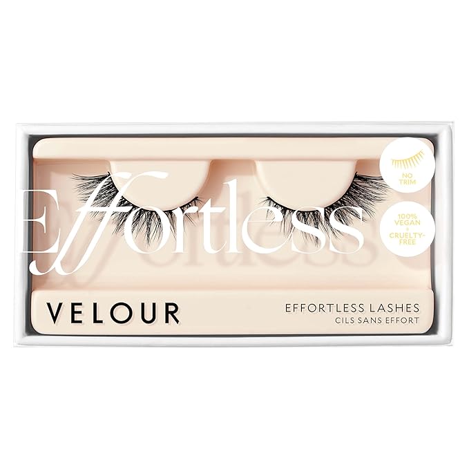 Velour Effortless Lashes, Natural Looking False Eyelashes, Fluffy & Lightweight No Trim Eyelashes, Reusable Fake Lashes For All Eye Shapes, Vegan & Cruelty-Free, Lash Glue not Included (Would I Lie?)
