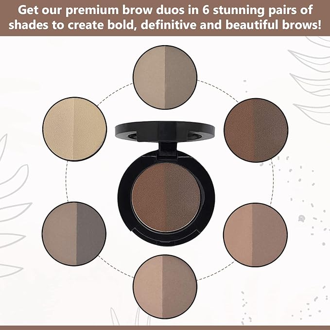 Mellow Cosmetics Brow Duo - Luminous Eyebrow Powder for Natural Looking, Voluminous Brows - Eyebrow Filler - Vegan Brow Definer - Auburn