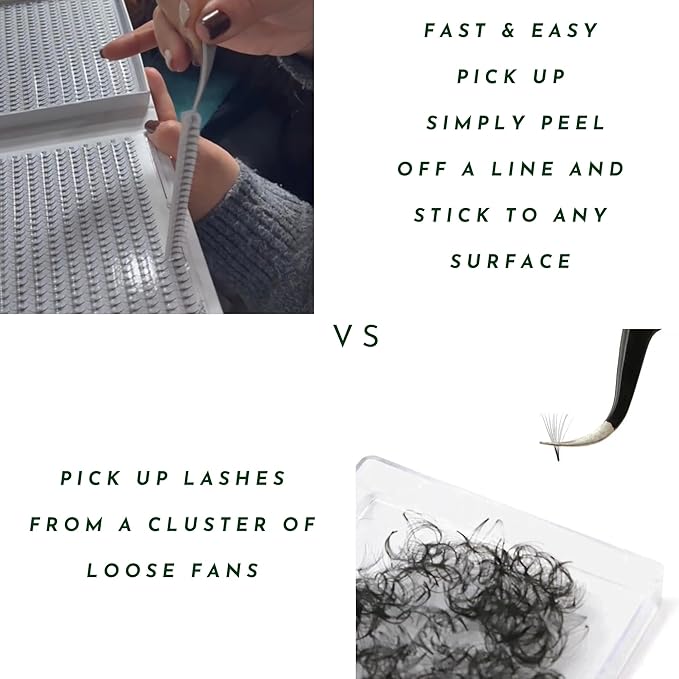 Promade XXL Box - 1200 FANS | Pinneacle Premade Volume Fans For Eyelash Extensions | 8 sizes-in-1 Box | 9mm-16mm | C, CC, D & L curl | 0.07 | 6D Volume (C curl)