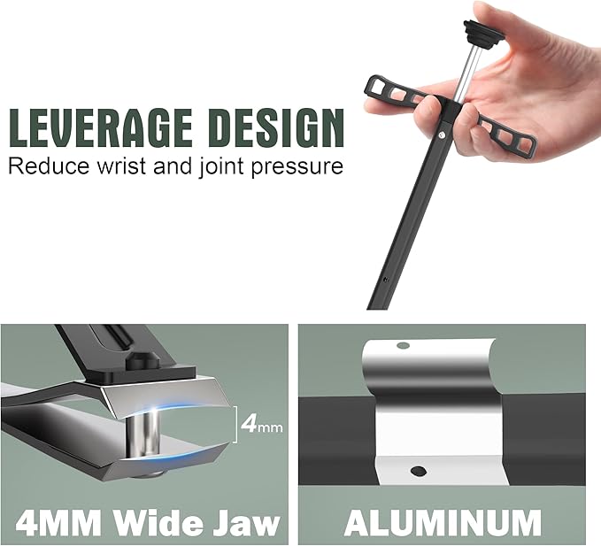 Foldable Extended Long Handle Toenail Clippers with Magnifier-4mm Wide Jaw & Ergonomic Design for Seniors, Arthritis& Limited Mobility | Heavy-Duty, No-Bend Trimming, Tool-Free Foldable (24" Black)