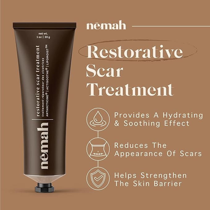 Nemah - Restorative Scar Treatment for C Section Recovery - C Section Scar Treatment for Postpartum - Reduces the Appearance of Scars from Acne - Vegan & Cruelty-Free - 1 oz.