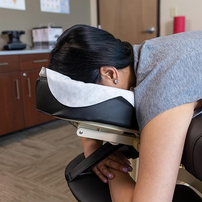 300 Count Disposable Face Cradle Covers, Ultra Soft Non-Sticking, Non Woven Massage Face Cradle Covers, Headrest Face Cushion Cover for Massage Table Chairs