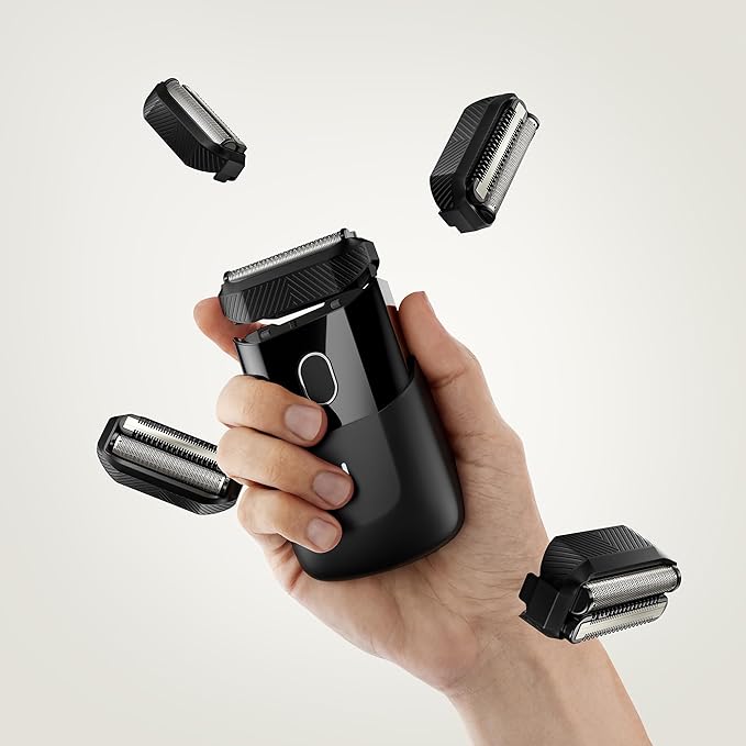 MANSCAPED® The Handyman™ Replacement Blade - Dual-Action SkinSafe® Long-Hair Leveler & Foil Blades for Portable Men’s Travel Facial Hair Groomer, Waterproof Compact Face Shaver (1-Pack)