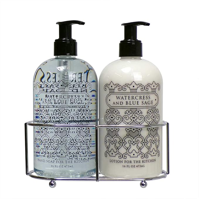 3 Pc Set - Watercress and Blue Sage Duo in Caddy
