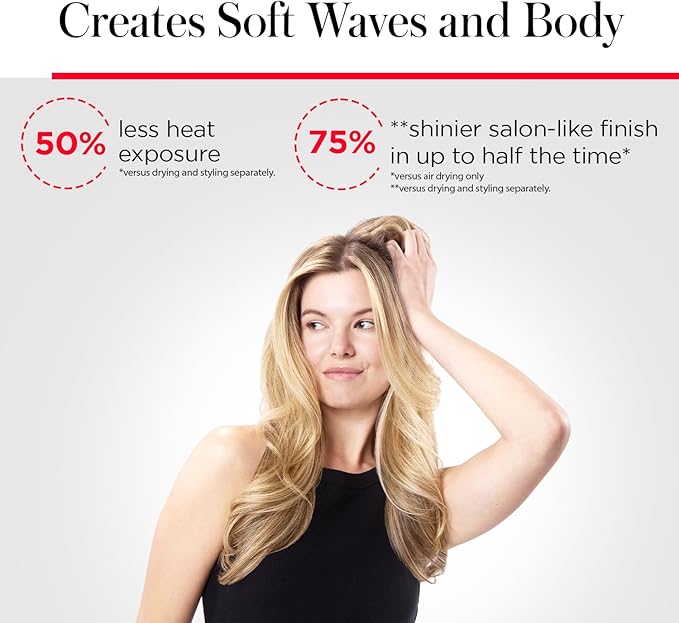 REVLON One-Step Volumizer Plus Hair Dryer and Styler, Enhanced Motor for Less Frizz, More Shine, and Reduced Heat Damage for Salon Style Round Brush for Blowout, Black (Amazon Exclusive)