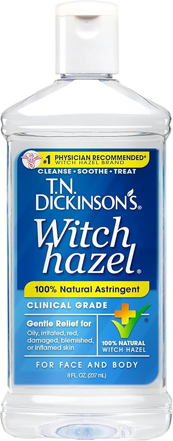 T.N. Dickinson's Witch Hazel 100% Natural Astringent for Face and Body, 8 fl oz