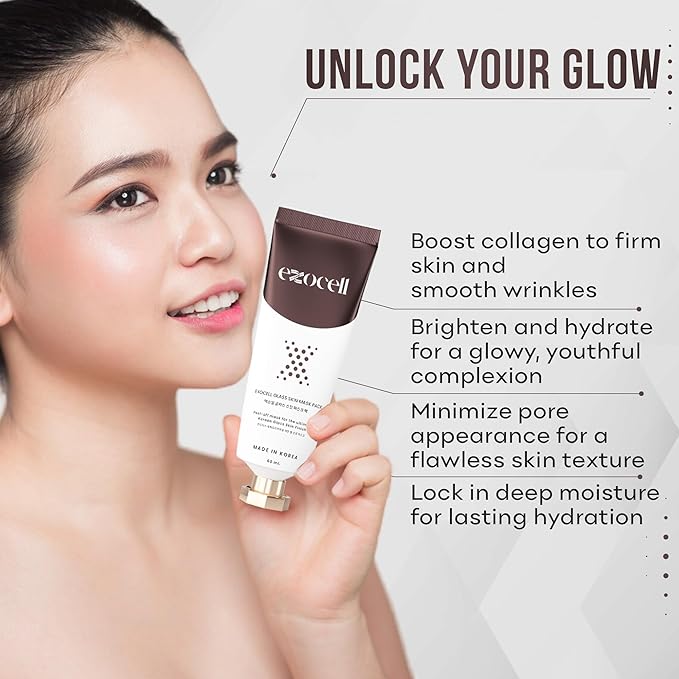 Glass Skin Mask Pack, Korean Peel-Off Mask for Ultimate Glossy Skin Finish, 60 ml