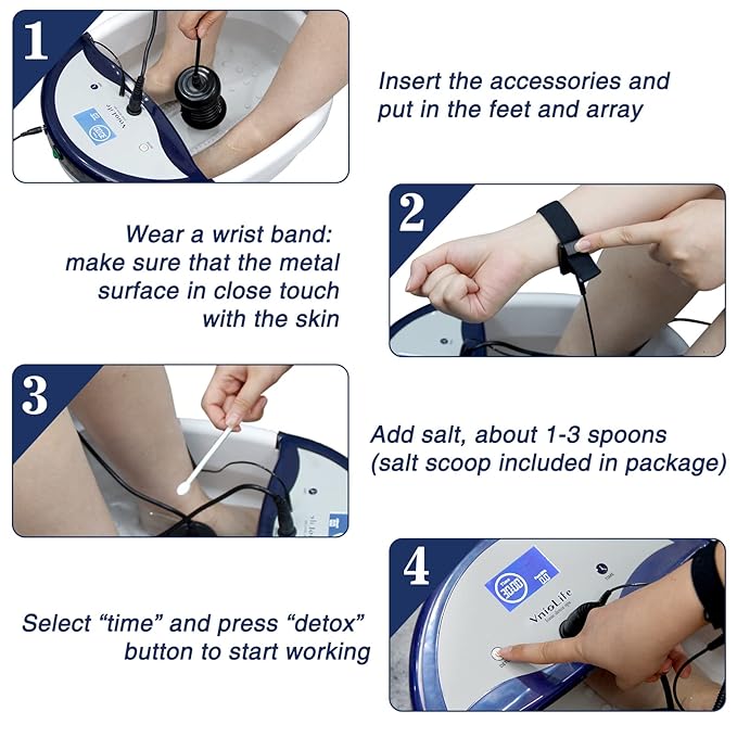 Ionic Foot Bath Detox Machine, Ion Detox Foot Bath Cleanse, Foot Detox Spa with Waist Strap, Arrays, Slippers | LCD Display, Time Setting…