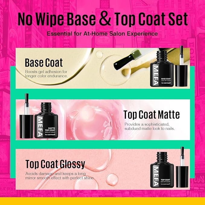 MEFA 35 Pcs Gel Nail Polish Set, 32 Colors All Seasons Collection Gel Nail Polish Blue Red Pink Nail Art Manicure DIY Salon Home Halloween Decoration Beginners Gifts for Women