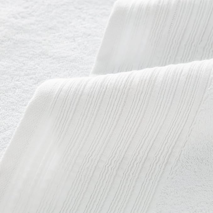 Aston & Arden Anatolia Turkish Bath Towels - Pack of 2-100% Ring Spun Cotton, Soft Plush Absorbent, 600 GSM Low Twist Weave, Premium Towel for Hotel, Spa, Bathroom, 30 x 60 in, Cotton White