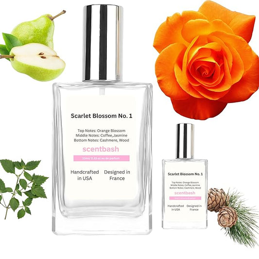 Red Scarlet Blossom No.1 Eau De Parfum – Inspired by Y B.lack O.pium - 100ml & 10ml Travel Size Bottle Set – Long-Lasting Unisex Perfume for Women & Men