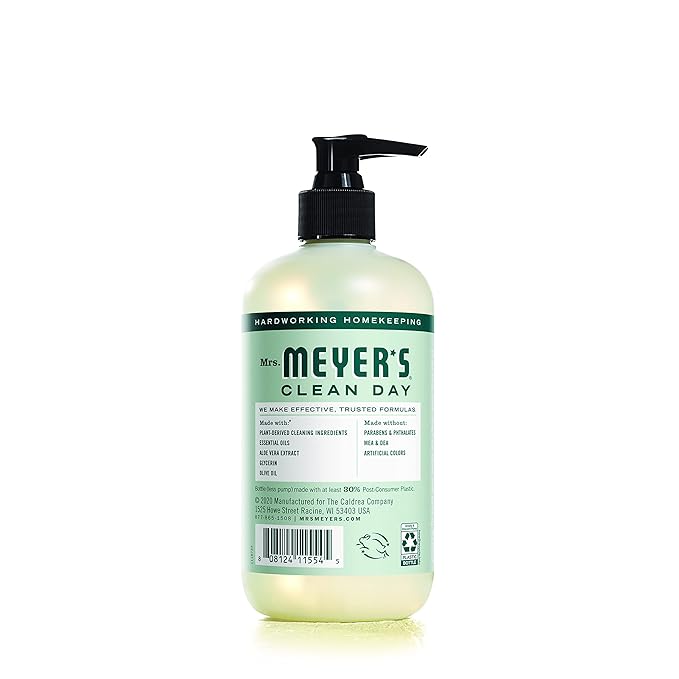 MRS. MEYER'S CLEAN DAY Hand Soap, Made with Essential Oils, Biodegradable Formula, Birchwood, 12.5 fl. oz