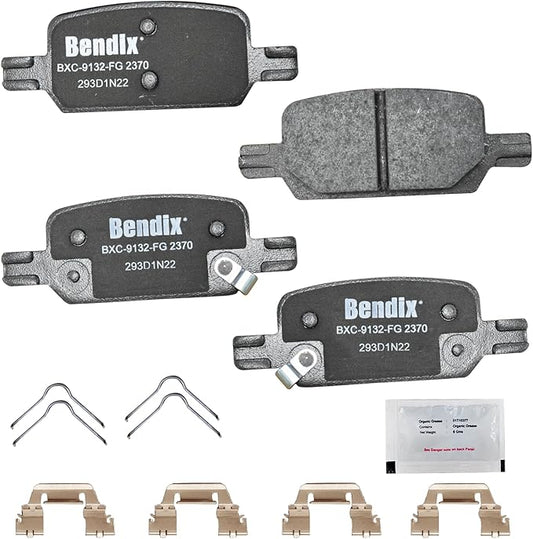 Bendix Priority1 CFC2370 Ceramic Rear Brake Pads for Chevrolet Colorado 2022-2021, GMC Canyon 2022-2021