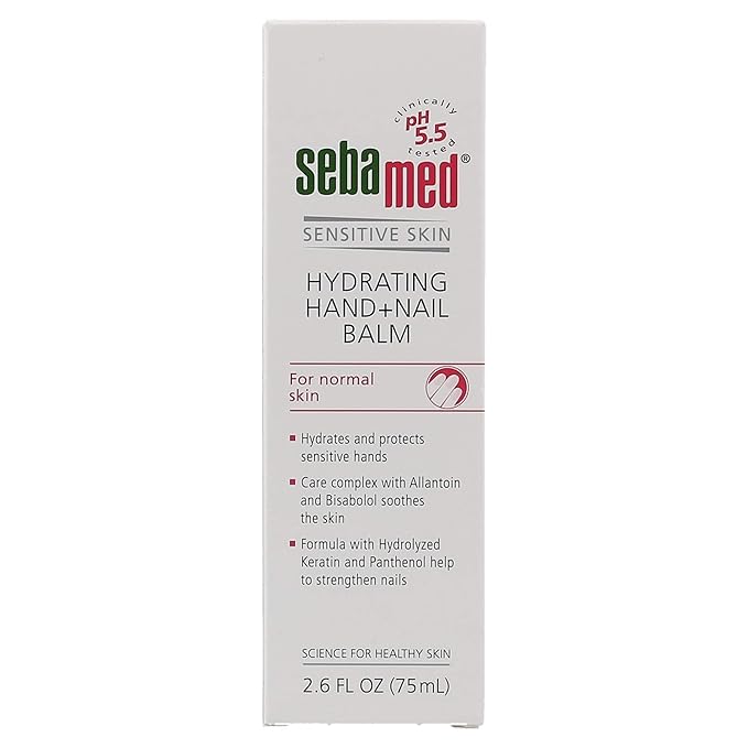 Sebamed Hand and Nail Balm pH 5.5 for Sensitive Skin Hypoallergenic Non-greasy Dermatologist Recommended Moisturizer 2.6 Fluid Ounces (75 Milliliters)