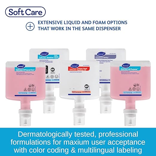 Diversey Soft Care Sensitive Foam Handwash For Intellicare Dispensers, Fragrance-Free, 1.3 L Refill, 6/carton