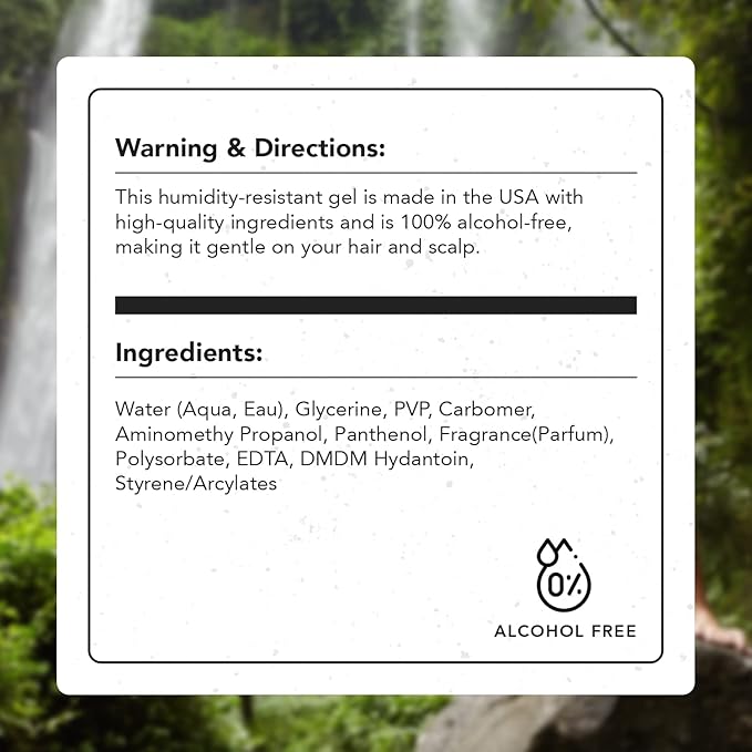 Gentlemen Republic 8oz Refined Hair Gel - Professional Formula for 24 Hour Shine and Hold, Humidity Resistant, 100% Alcohol-Free and Never Flakes, Made in the USA