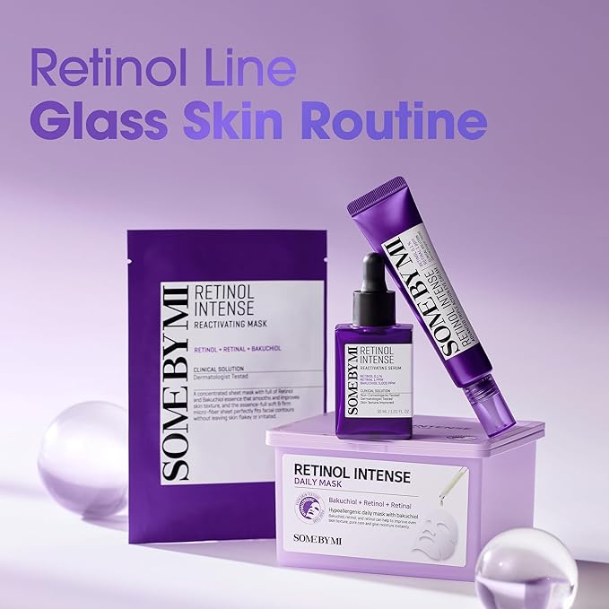 SOME BY MI Retinol Intense Reactivating Serum – 1.01oz, 30ml – Korean 0.1% Retinol Serum for Face Aging Signs and Post-Acne Marks – Pore Minimizer for Face with Bakuchiol & Retinal – Korean Skin Care