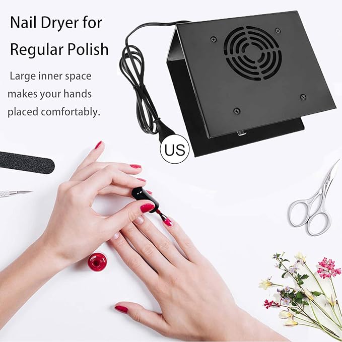 Nail Dryer for Gel and Regular Polish,Professional 300W Nail Polish Dryer Nail Fan Dryer Blower with Hot and Cool Air for Manicure Nail Art Salon