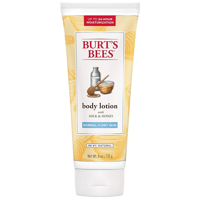 Burt's Bees Naturally Nourishing Milk & Honey Body Lotion 6 oz (Pack of 2)